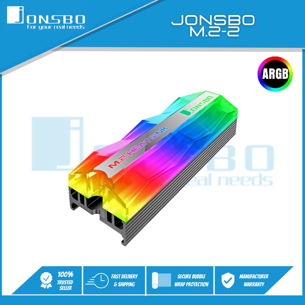 [READY STOCK] Jonsbo M.2 Heatsink ARGB Lighting with cooling pad ARGB