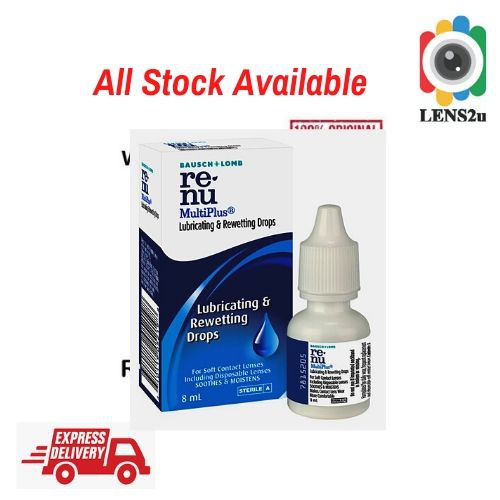 Renu Multiplus Lubricant & Rewetting Eye Drops Bausch & Lomb (8ml