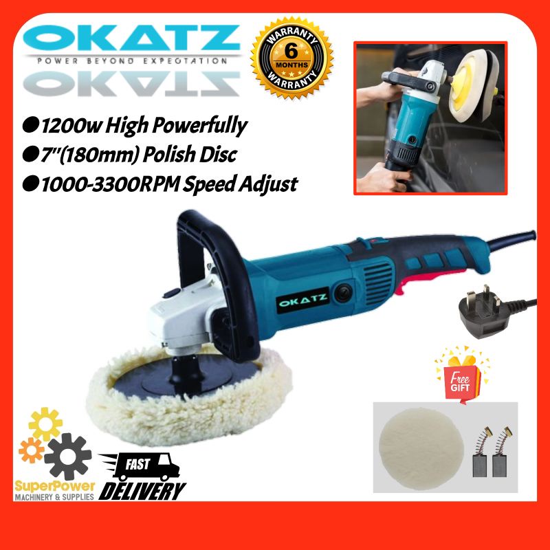 OKATZ JAPAN PS180A 1200w 7'' Rotary Polisher Machine | Shopee Malaysia