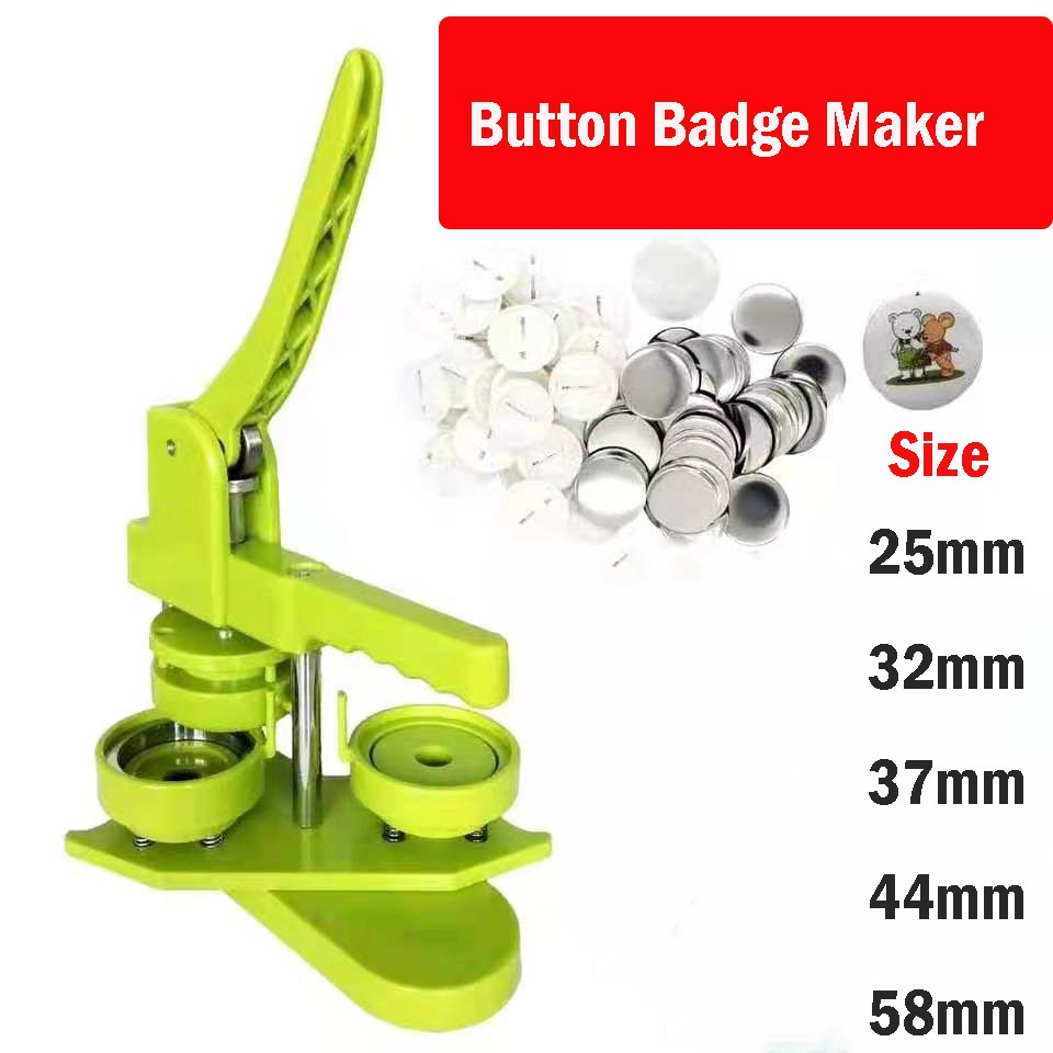 Free Shipping Button Badge Making Machine Maker with button badge mould ...