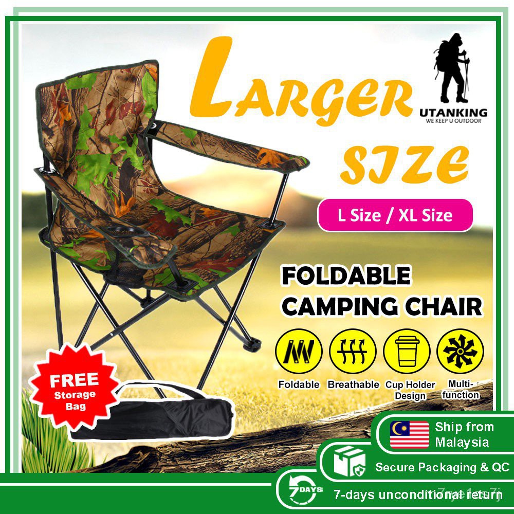Foldable Real Tree Camo Chairs Outdoor Extra Large Camping Chair Picnic Fishing Hiking Stool