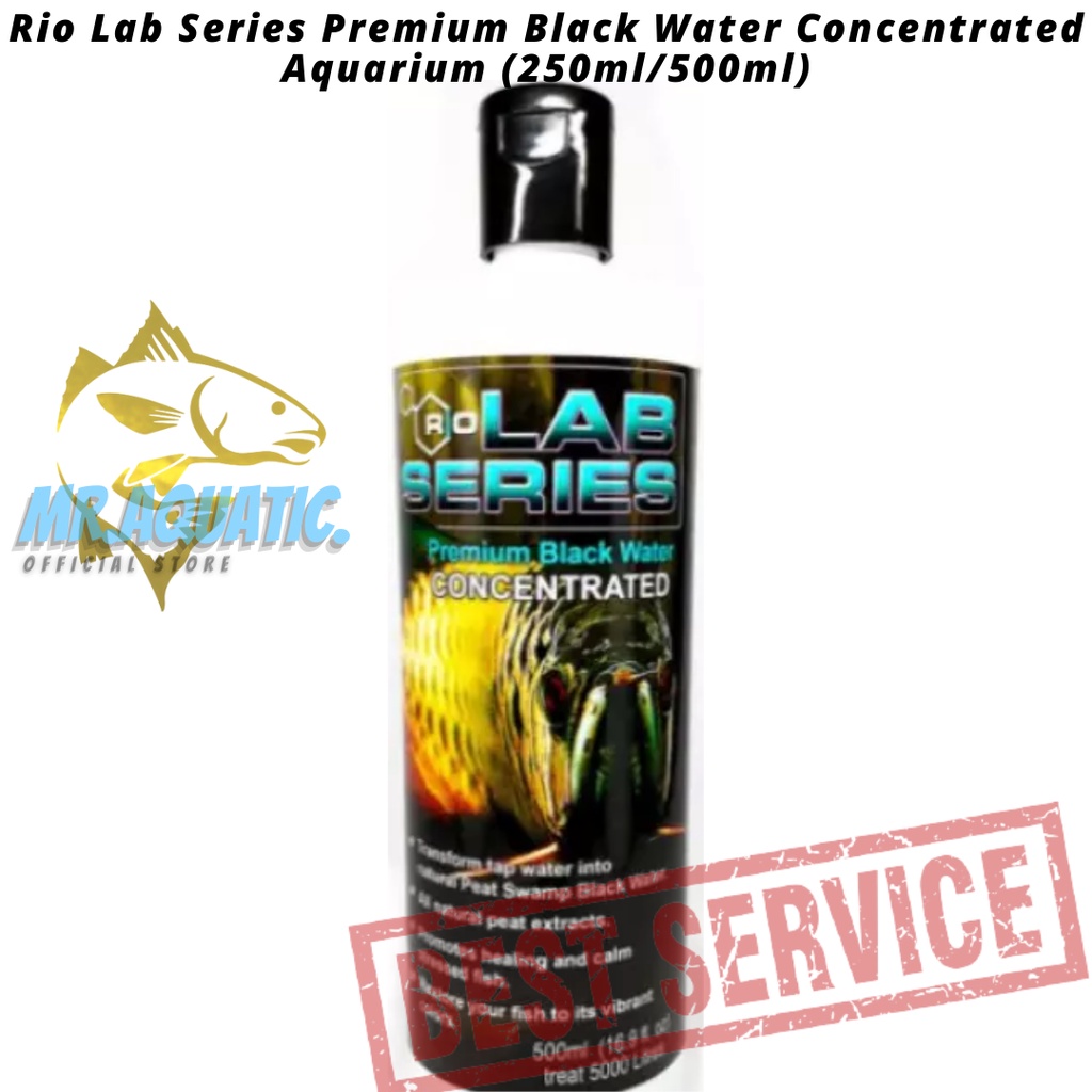 Rio Lab Series Premium Black Water Concentrated Aquarium (250ml/500ml ...
