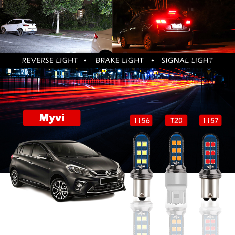 [PERODUA] Myvi 12LED Car Reverse Signal Brake Light Bulb 1156/P21W T20