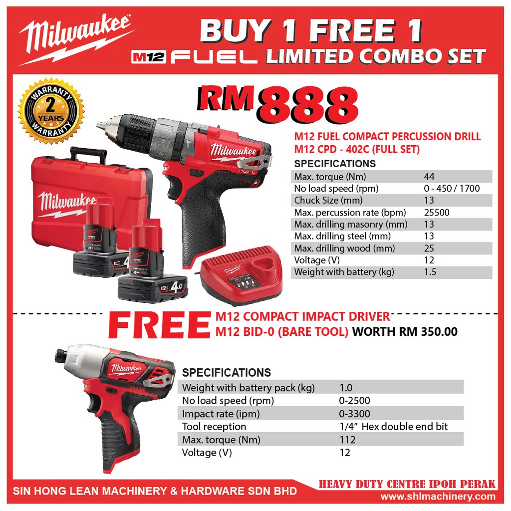 Milwaukee best sale cpd m12