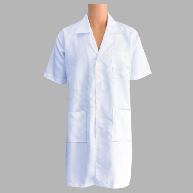 Doctor coat short on sale sleeve