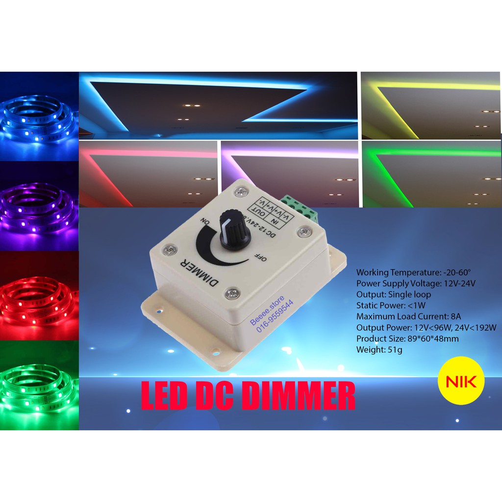 V V Led Dimmer Switch A Voltage Regulator Adjustable Controller For Led Strip Light Lamp