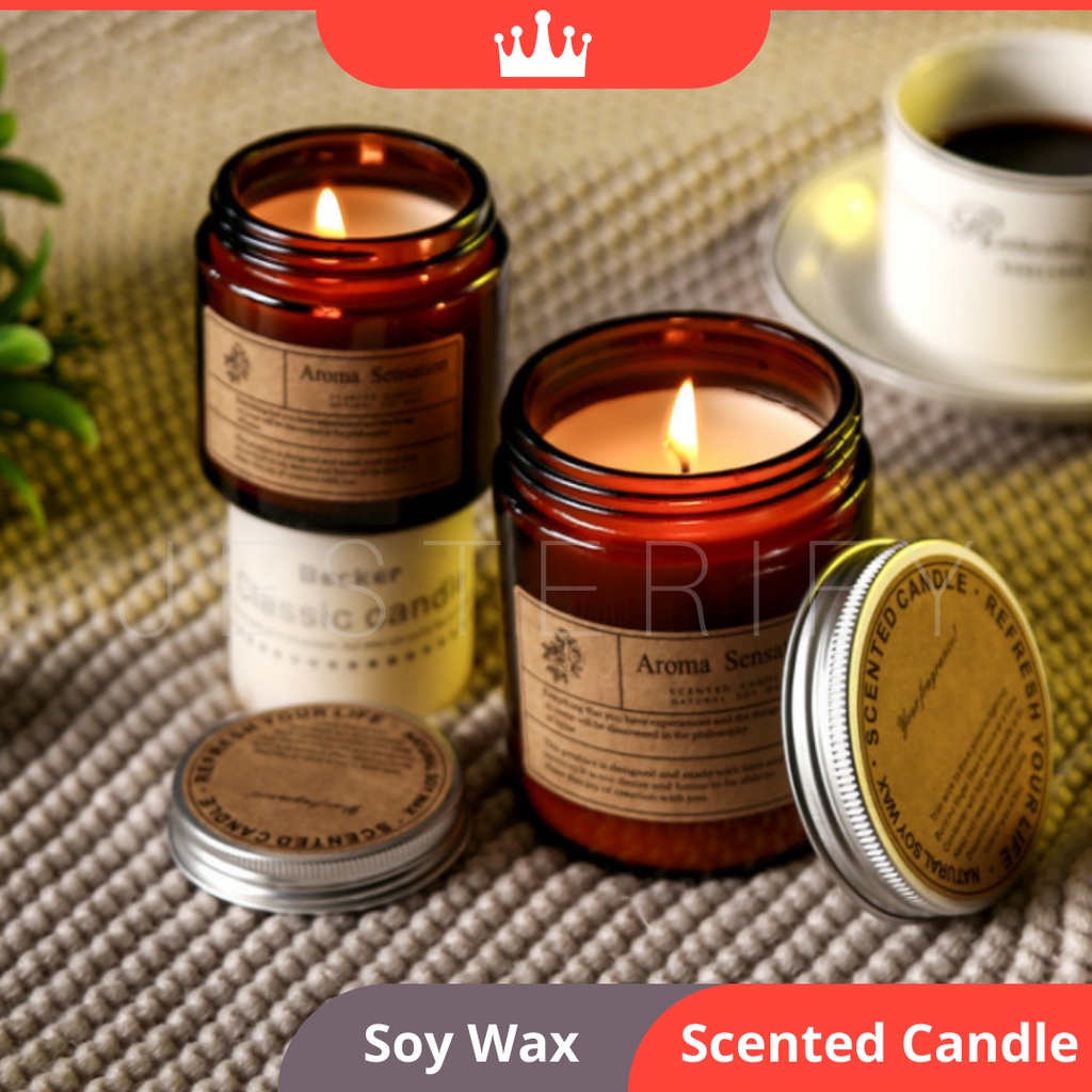 Aroma Sensation Handmade 250g Natural Soy Wax Scented Candle 40H Burn ...