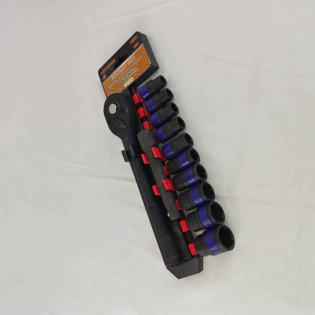 12pcs 1 2 inch socket set satagood ready stock black 6 point wrench