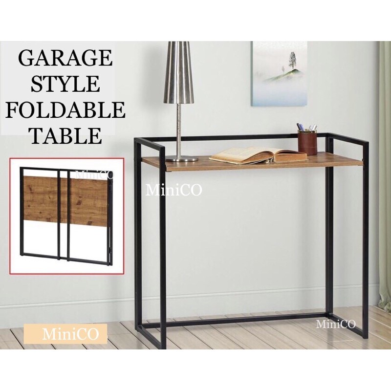 Garage Style Foldable Study Table Stainless Steel for Office Table ...