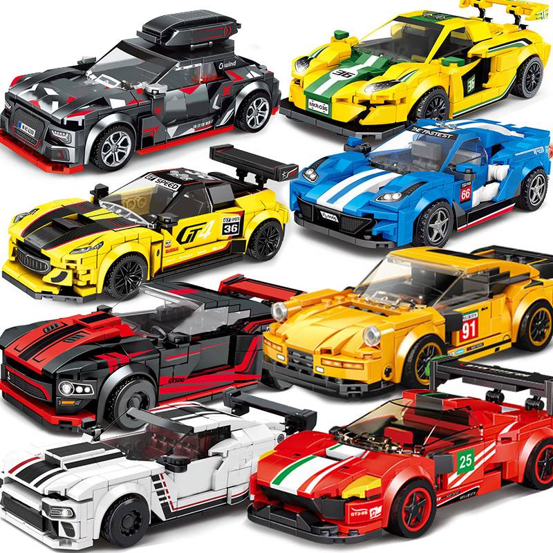 City Vehicle Racing Car Speed Champion Building Blocks Compatible ...