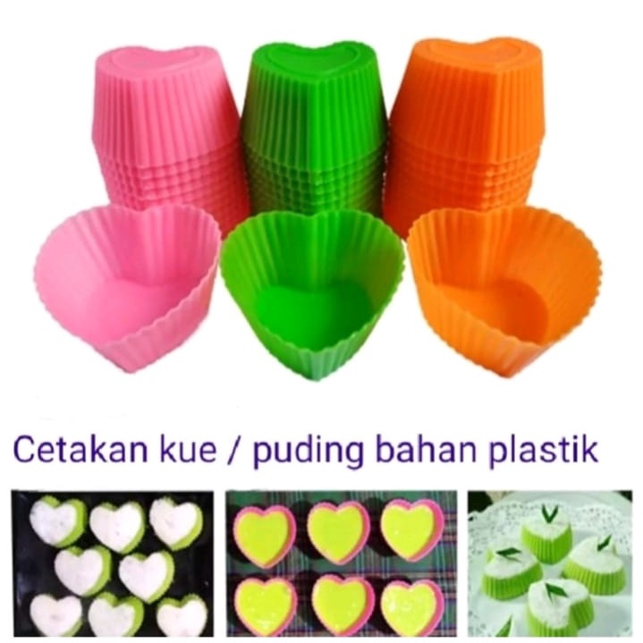 Love Heart Shape Pudding Mold/Agar/Jelly/Chocolate/Steamed Sponge Cake Love Shape Contents 12pcs