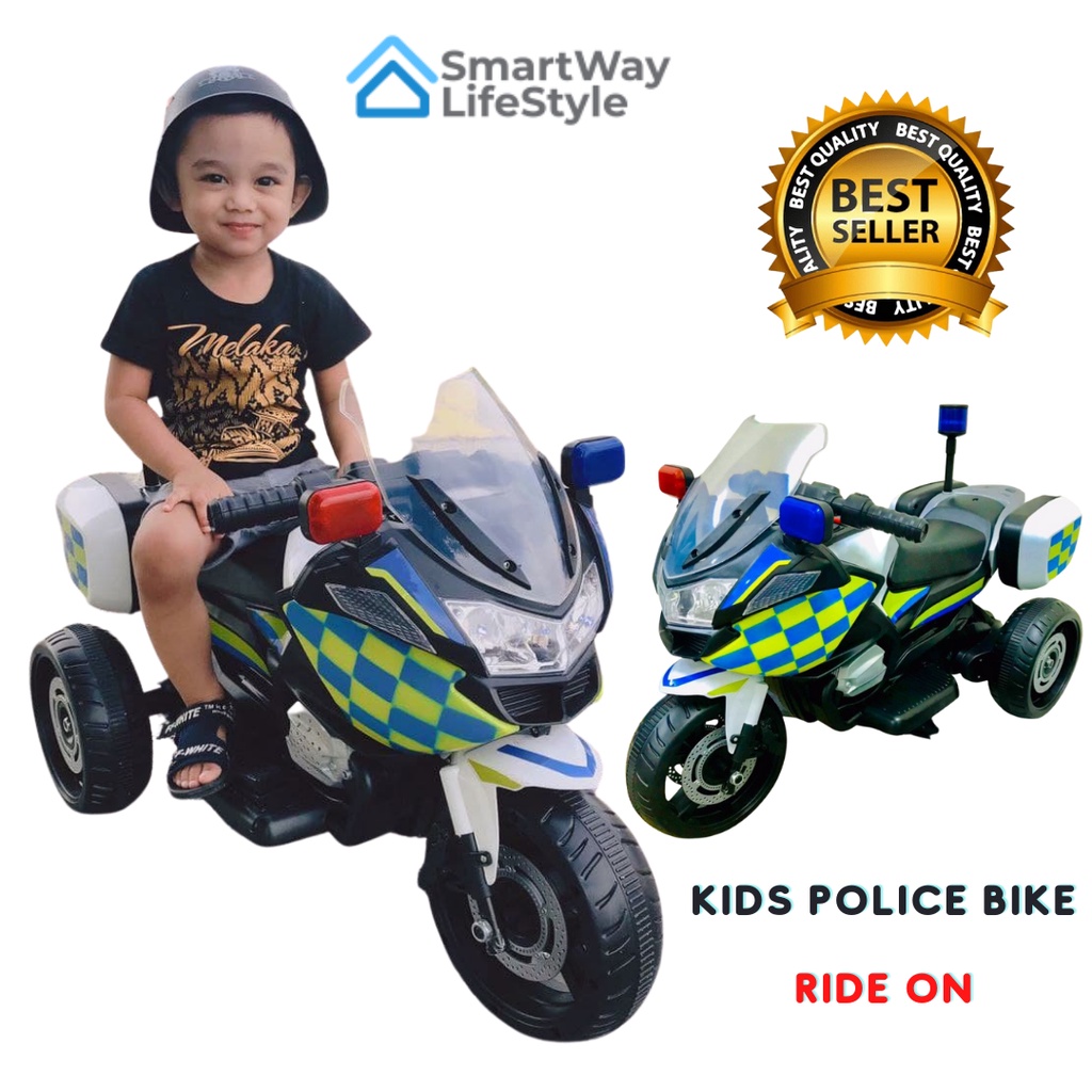 Superbike Electronic 6V Police Motorcycle Children Motorbike Kids Electric Ride On Motor Motosikal Budak Motor Polis Shopee Malaysia