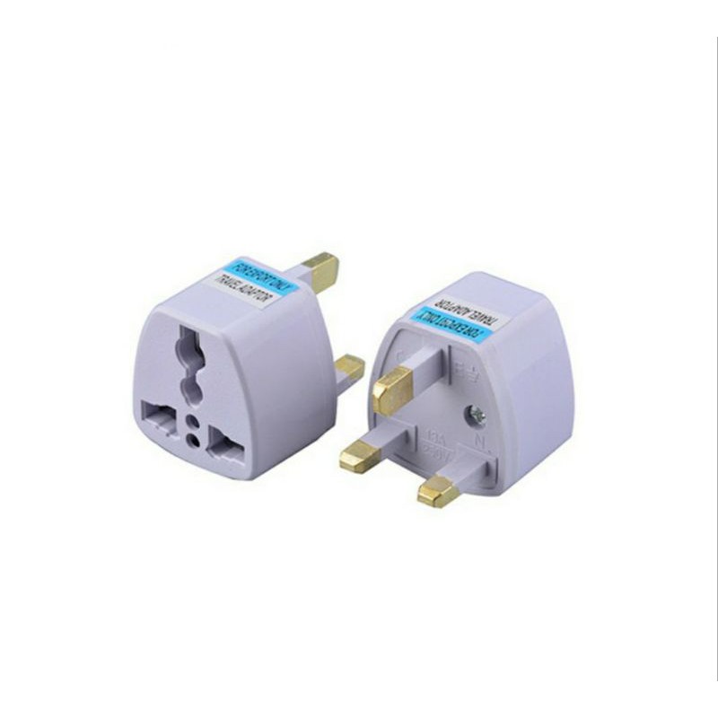 Travel Adapter 3-pin plug kaki tiga UK safety standard | Shopee Malaysia