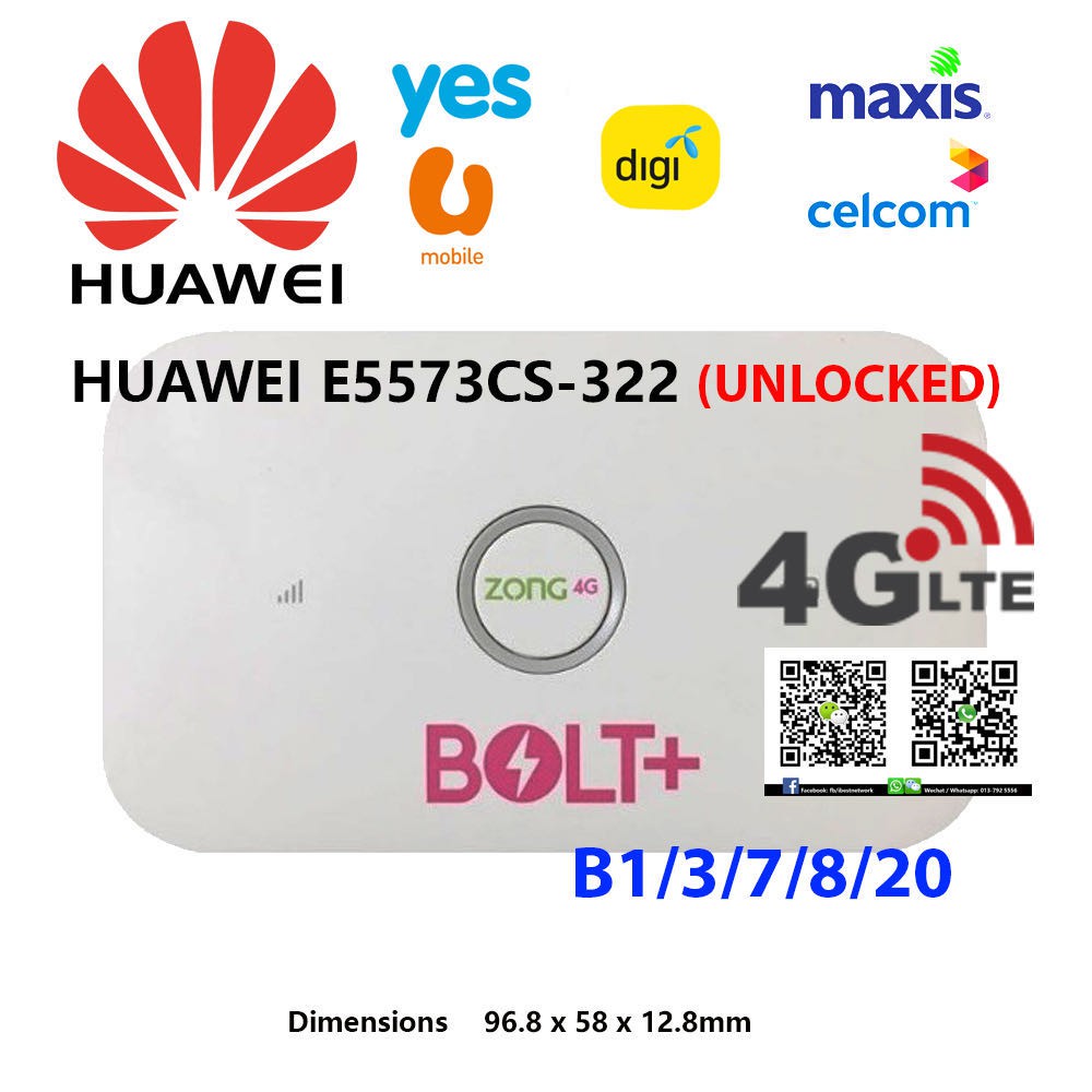 Original Unlock + Modified Huawei E5573 3G/4G LTE Portable Wifi Modem ...