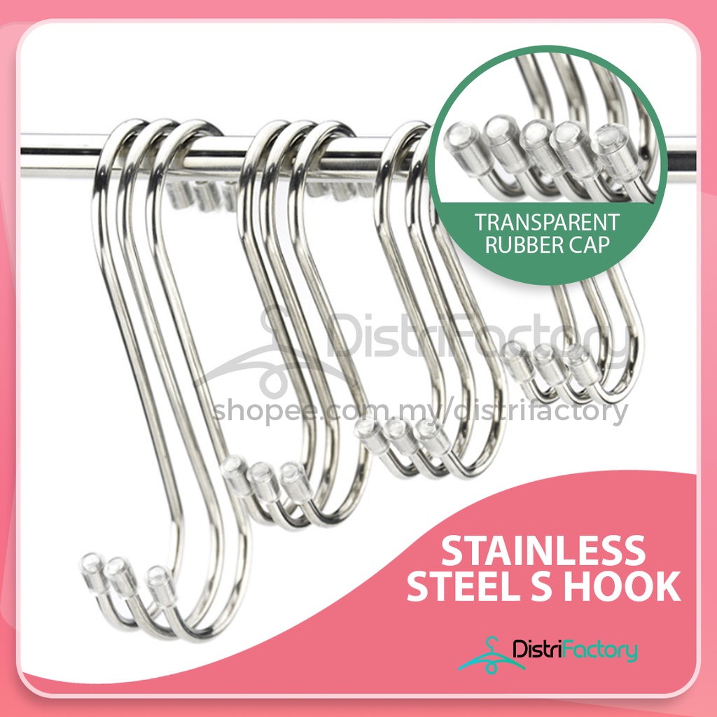 Stainless Steel Metal S Shaped Heavy Duty Hanging Hooks S Shape Hook ...