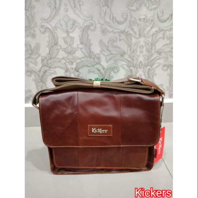 Kickers Leather Messenger Bag