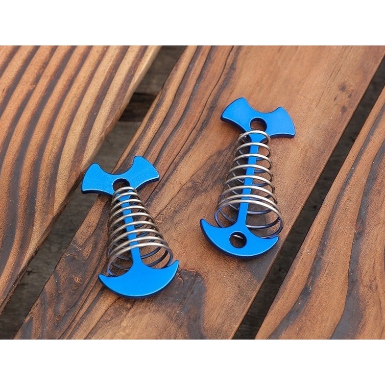 Fishbone Nails Adjustable Tent Pegs Floor Spring Hooks Deck Stakes ...