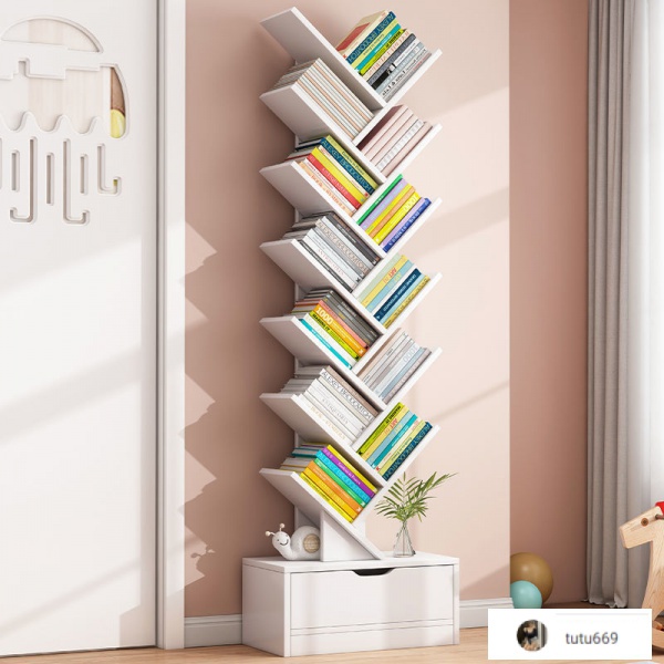 hot new Bookshelf rack floor-to-ceiling small book storage artifact ...