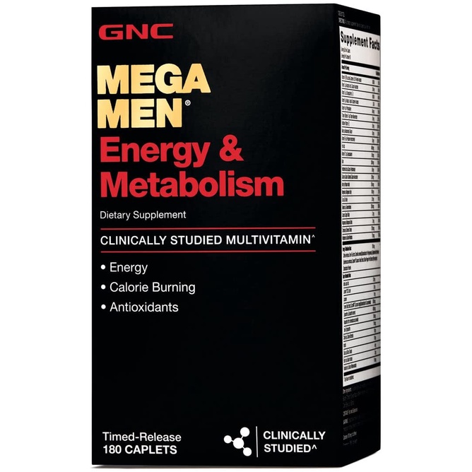Gnc Mega Men Energy And Metabolism Multivitamin For Men 180 Count 3173