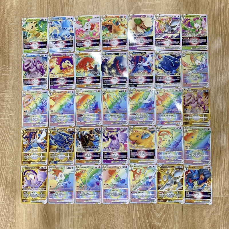 (Real Photo) Complete set of 35 Pokémon TCG VSTAR cards (high quality ...