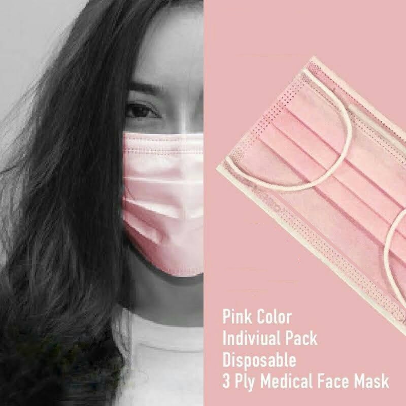 Premium Pink Medical Face Mask 20PCS l Individual Package | Shopee Malaysia