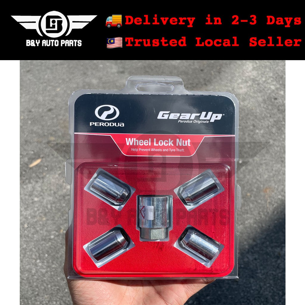 Perodua GearUp Wheel Lock Nut Tyre Nut Tayar Nut Axia Aruz Ativa Bezza
