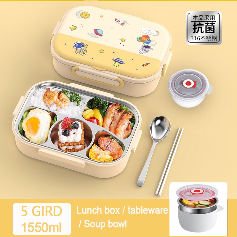 316-Food Grade Lunch box kid lunch box bento box school Food Storage