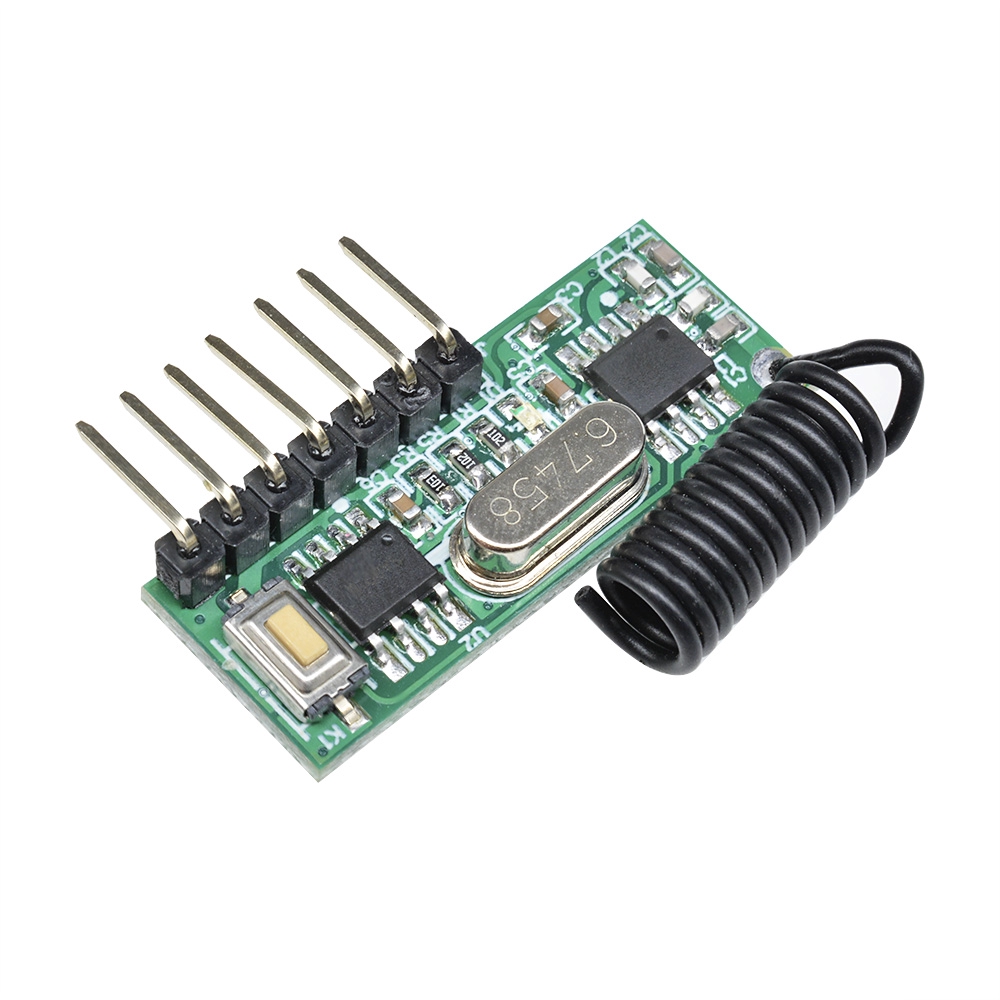 433MHz RF Wireless Remote Control Learning 4 Channel Decoding Receiver ...