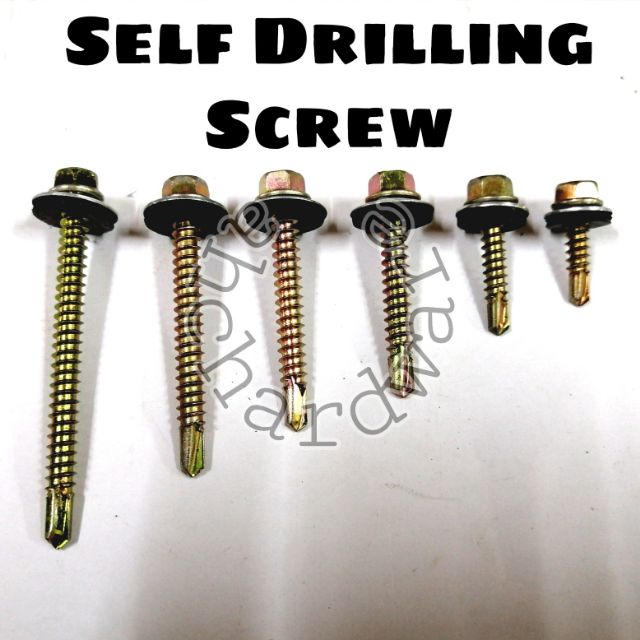 [loose Pack] Self Drilling Screw C W Washer For Roofing Awning Ds Hw