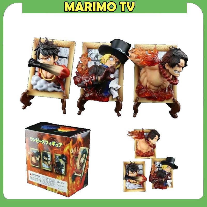 (Super Beautiful) Model 3D Luffy ACE Sabo Photo Frame Give (1 Magnet ...
