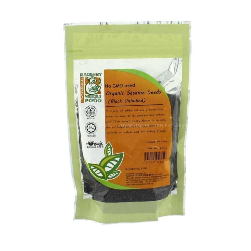 Radiant Sesame Black, Organic Unhulled 200g | Shopee Malaysia