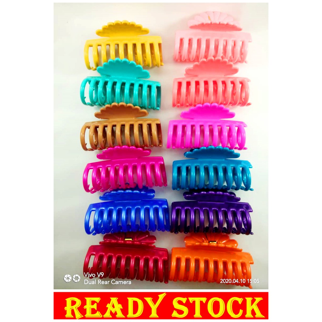 D-1 Shark Clip Hair clip Sepit Rambut warna warni 大型发夹 黑色发夹 鲨鱼夹 髮夾 大发夹 ...