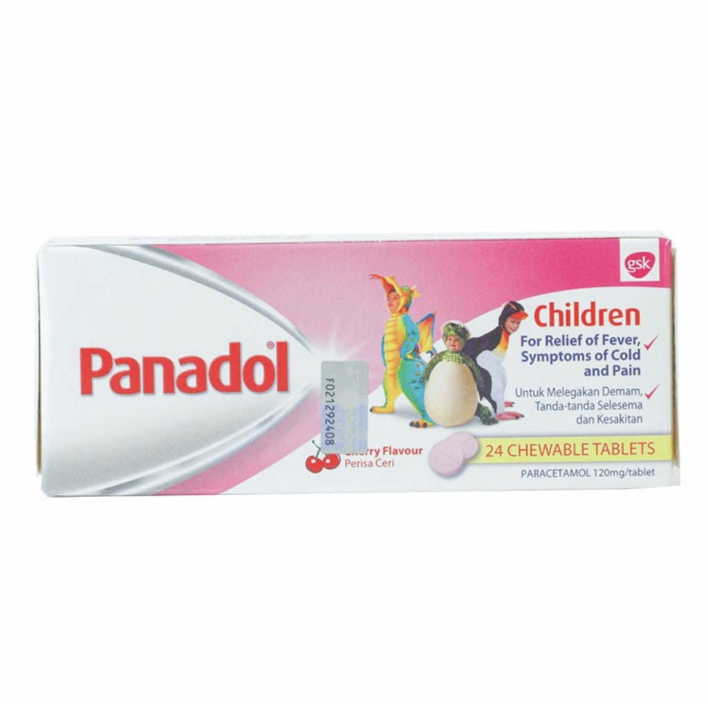 Panadol Children Chewable Tablets 120mg 24's (Paracetamol) Shopee Malaysia