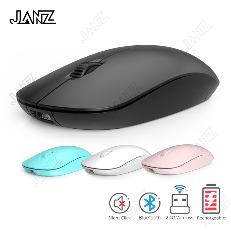 Bluetooth Mouse 2.4GHz Wireless Mouse USB Optical Mice Rechargeable ...