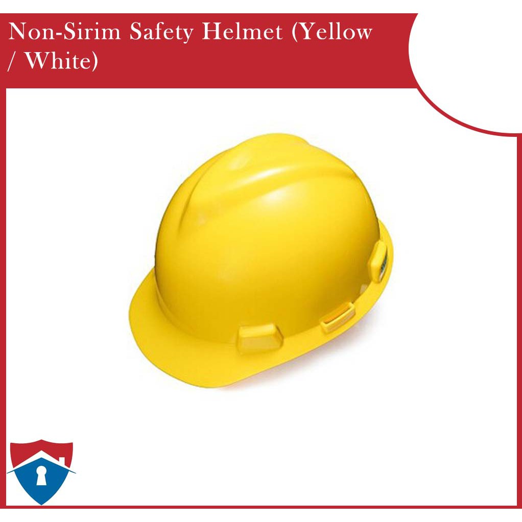 NonSirim Safety Helmet (Yellow / White) Shopee Malaysia