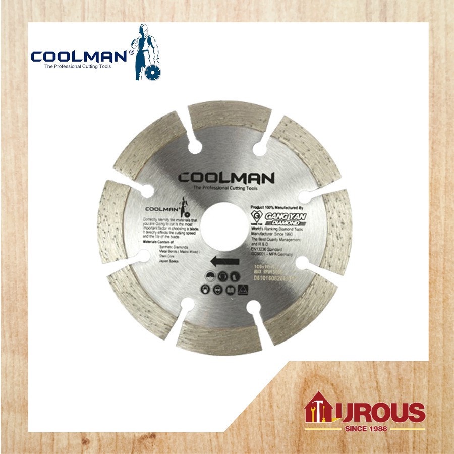 COOLMAN D610 DIAMOND CUTTING DISC 4'' | Shopee Malaysia