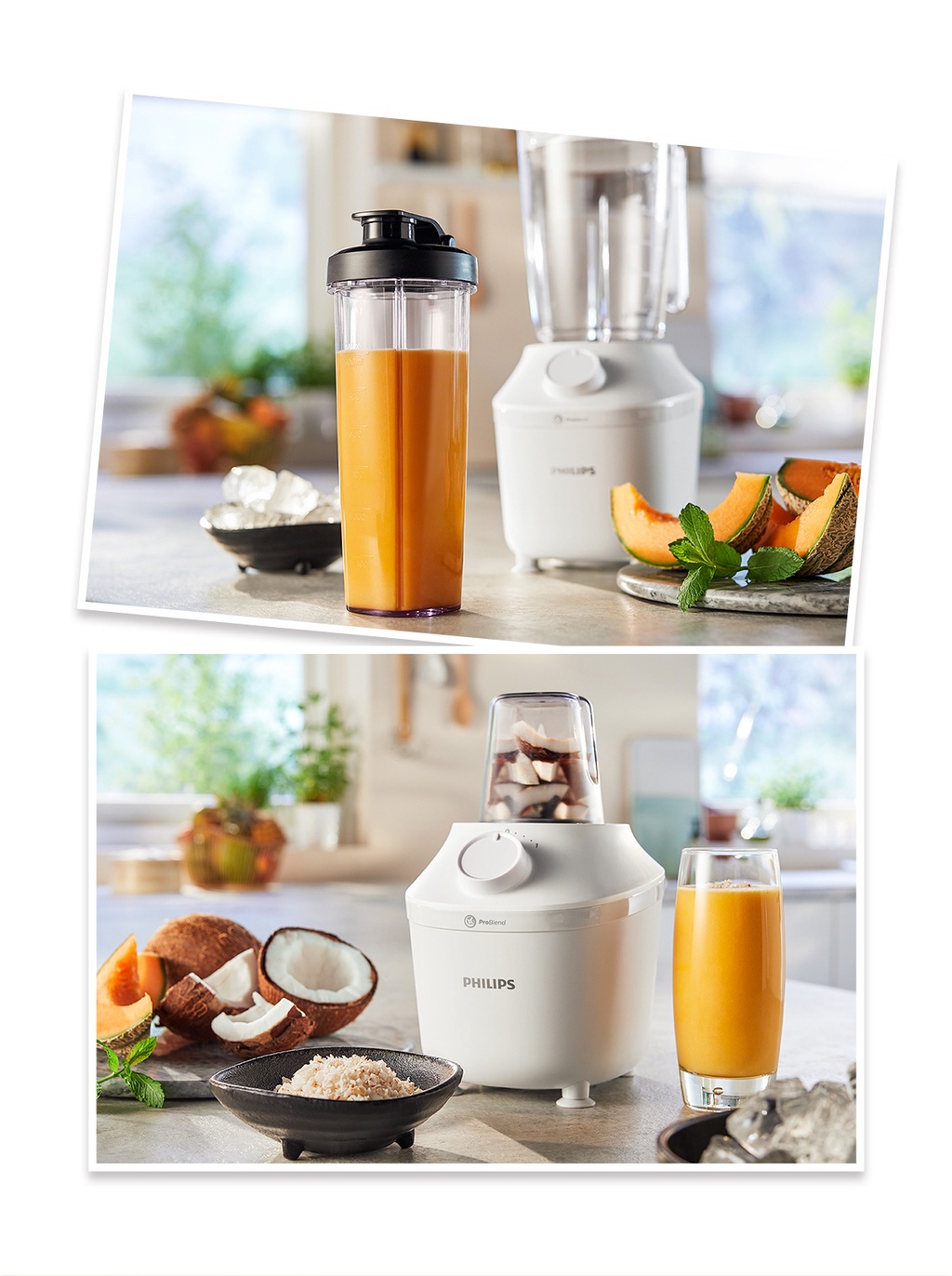 Philips Blender (450w/1L) HR2041/10 - White