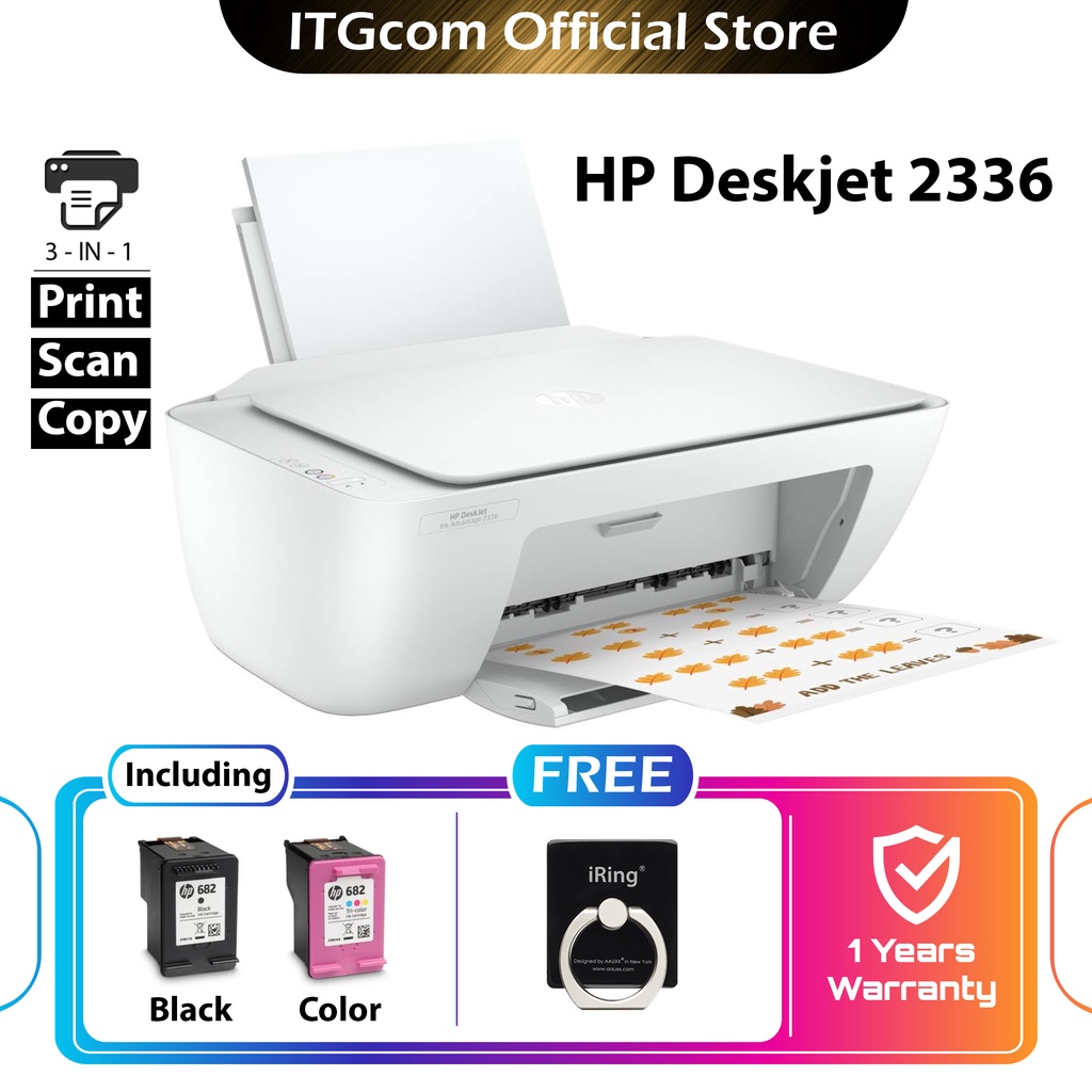 HP DESKJET INK ADVANTAGE 2336 AIO PRINTER PRINT SCAN COPY WHITE ...