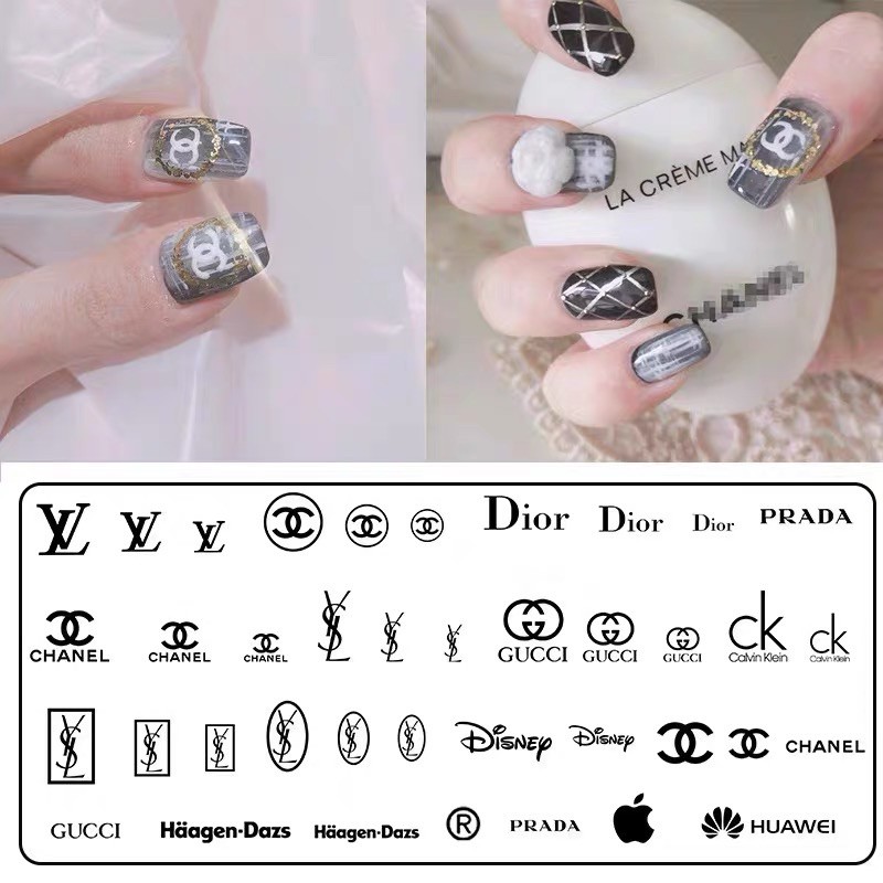 Nail Art DIY Stamping plates Logo Style Stamping gel 大牌美甲印花