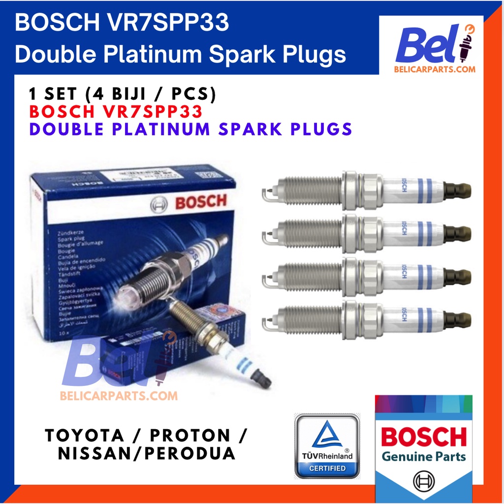 BOSCH VR7SPP33 (4PCS) BOSCH Double Platinum Spark Plug | Shopee Malaysia