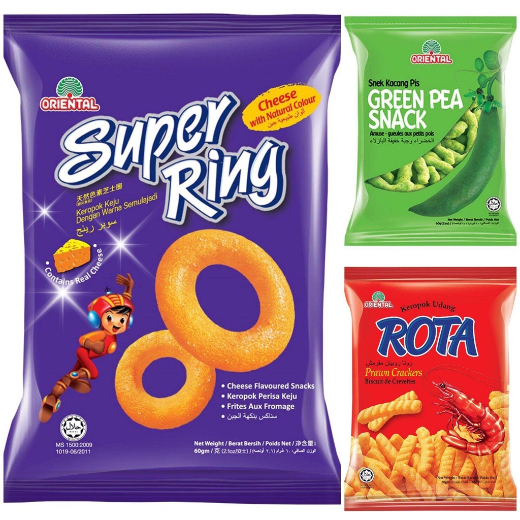 Oriental snacks (SuperRing/ Chicken Ring/ Rota Prawn/ GreenPea/ Cheese ...