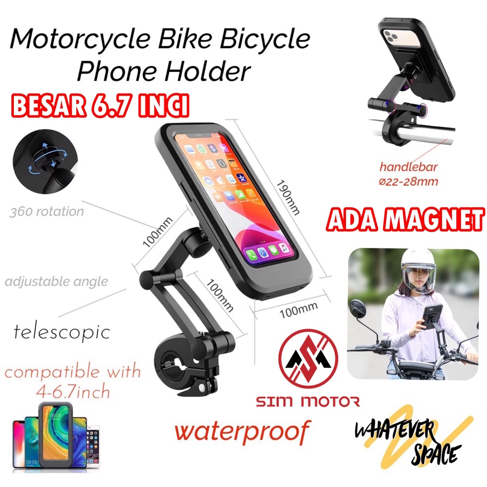HL69 Pemegang Phone Motorcycle holder Case Bag Handlebar Waterproof