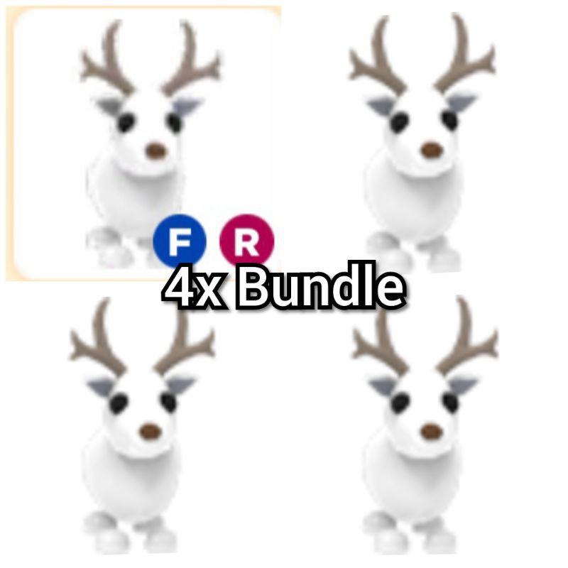 Adopt Me x4 Bundle Legendary Artic Reindeer(Making Neon Fly ride ...