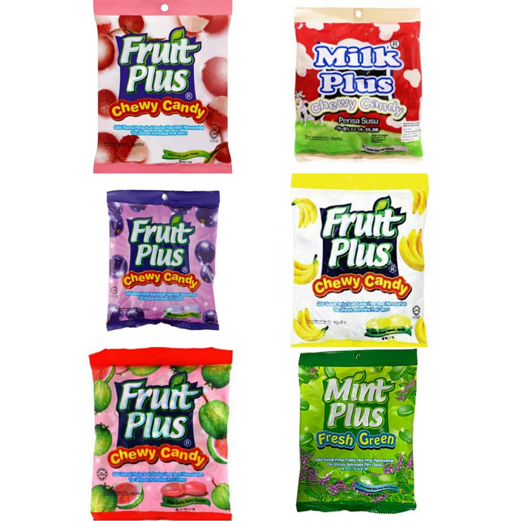 FRUIT PLUS CHEWY CANDY/MINT PLUS CHEWY CANDY 150G ( Ready Stock