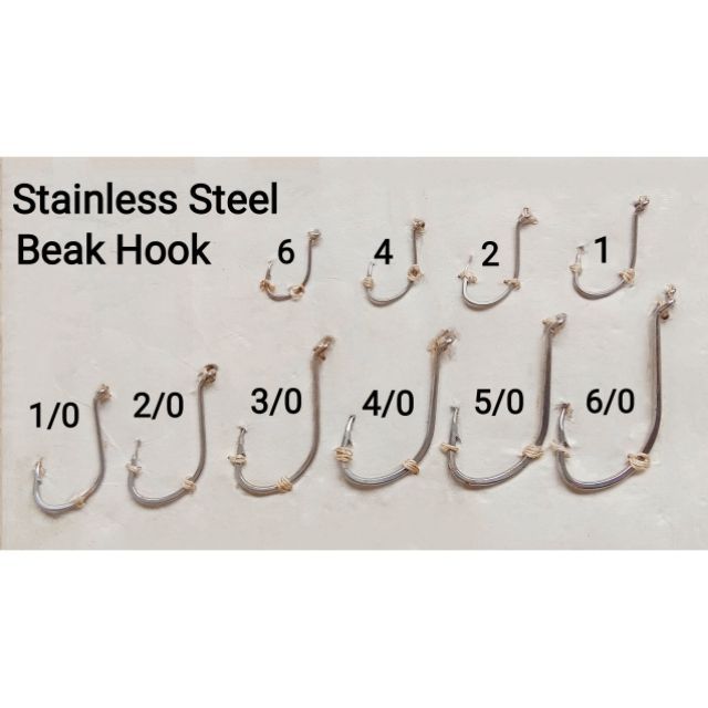 Eagle Wave/Maruto (Loose Pkt) Stainless Steel Beak Hooks | Shopee Malaysia