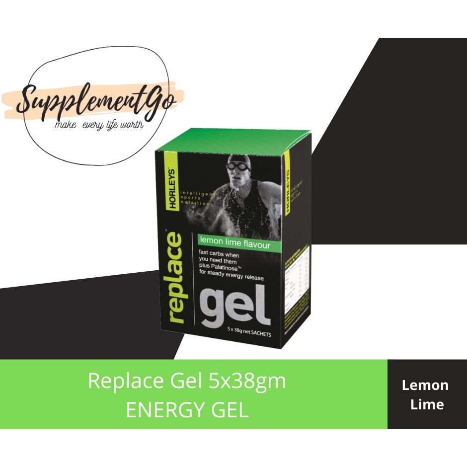 Replace Gel Lemon Lime Energy Gel (Best before 1/5/2024 1/11/24