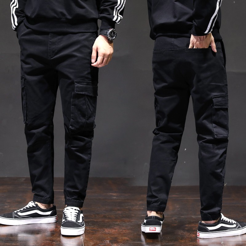 High Quality Men's Cargo Pants Cotton Casual Pant Workout Wear Army