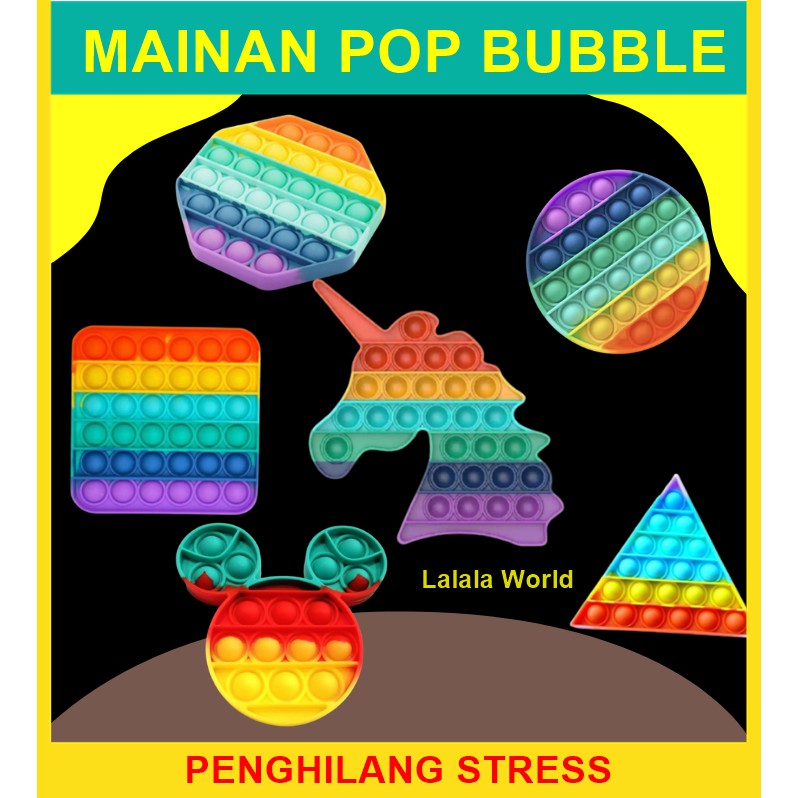 Popit Toy Pop It Fidget Pop Its Square Rainbow Multicolor Foxmind ...