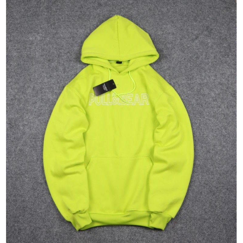 Pull and bear store neon hoodie