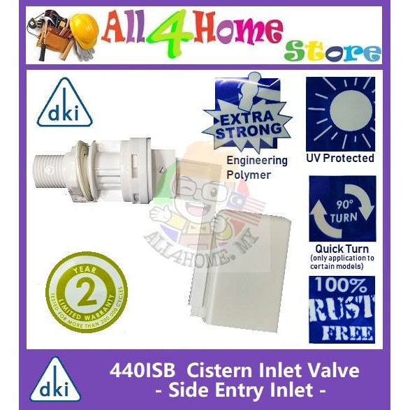 4401SB DKI Standard Toilet Cistern Float Valve Side Inlet Valve